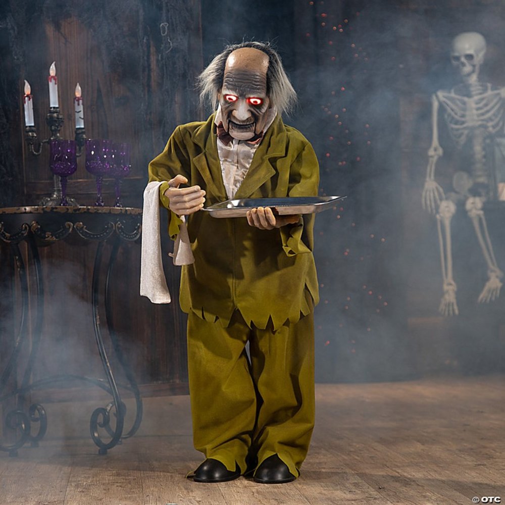 Ghostly Animated Butler Halloween Spooky Decor